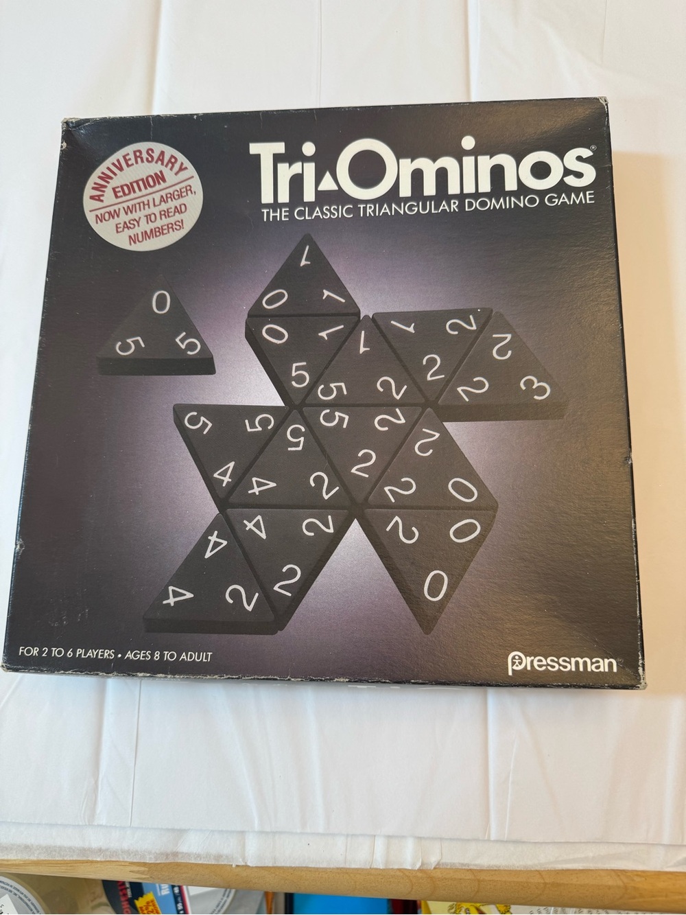 Pressman Tri-Ominos Classic Triangular Domino Game - excellent; clean
